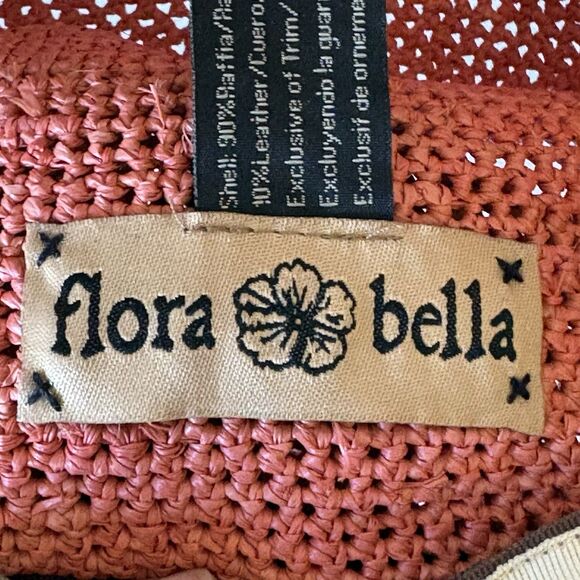 Flora Bella Sun Hat Pink Natural Paper Straw Summer Beach Vacation Resort Cruise main image 9